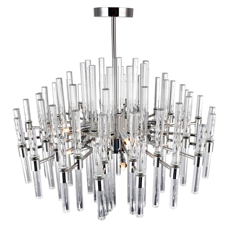 Miroir 10 Light 26in Polished Nickel Chandelier - Polished Nickel