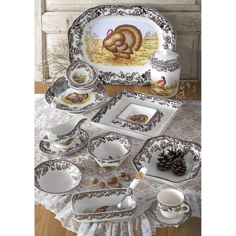 Spode Woodland Dinner Plate Set of 4 Turkey - 10.5 Inch