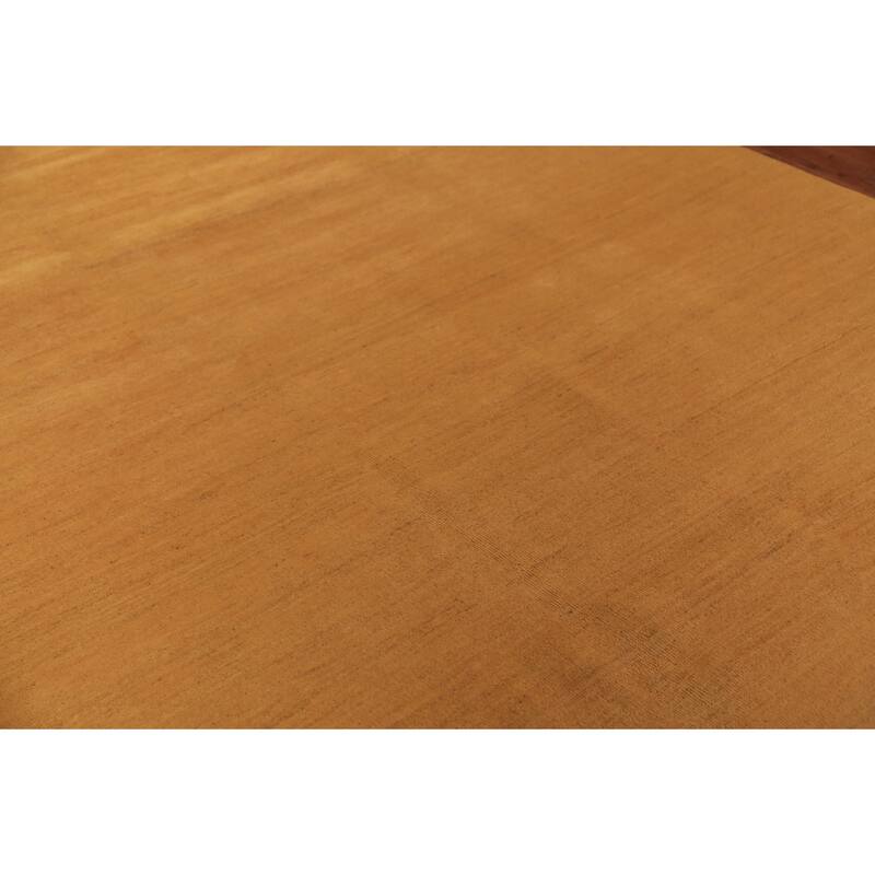 Yellow Gold Modern Gabbeh Oriental Area Rug Handmade Wool Carpet - 8'3" x 9'11"