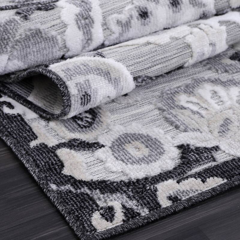 VILLADECOR Spread Indoor Outdoor Area Rug Low High Pile Rugs For Patio