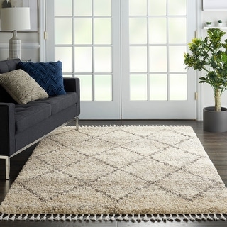 Carson Carrington Hjaltaryd Trellis Shag Area Rug