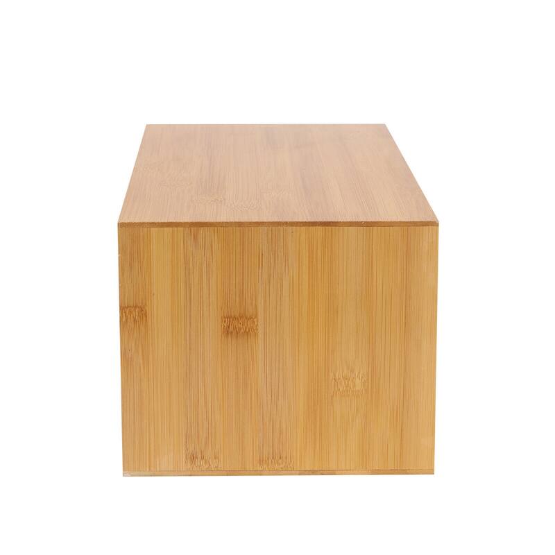 Bamboo Desktop Stackable Office Home Desk Storage Box