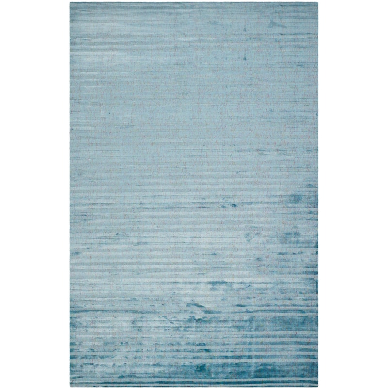SAFAVIEH Handmade Mirage Jela Modern Abstract Viscose Rug - 6' x 9' - Blue