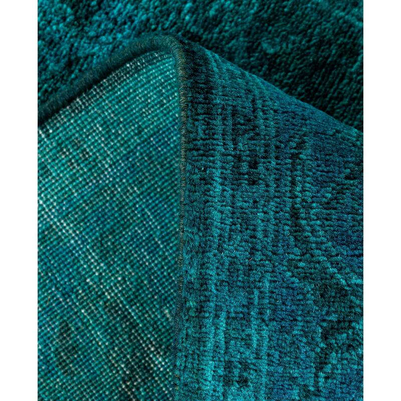 Overdyed One-of-a-Kind Hand-Knotted Area Rug - Green - 3' 1" x 5' 2"