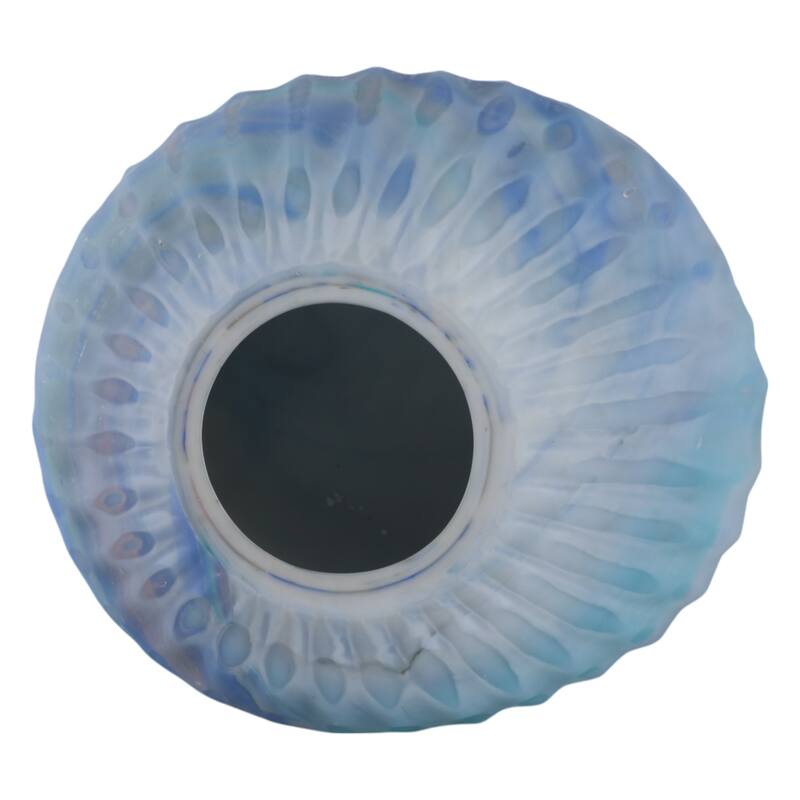 Glass Vase Ribbed Abstract Pattern for Flower Arrangement Home Decor