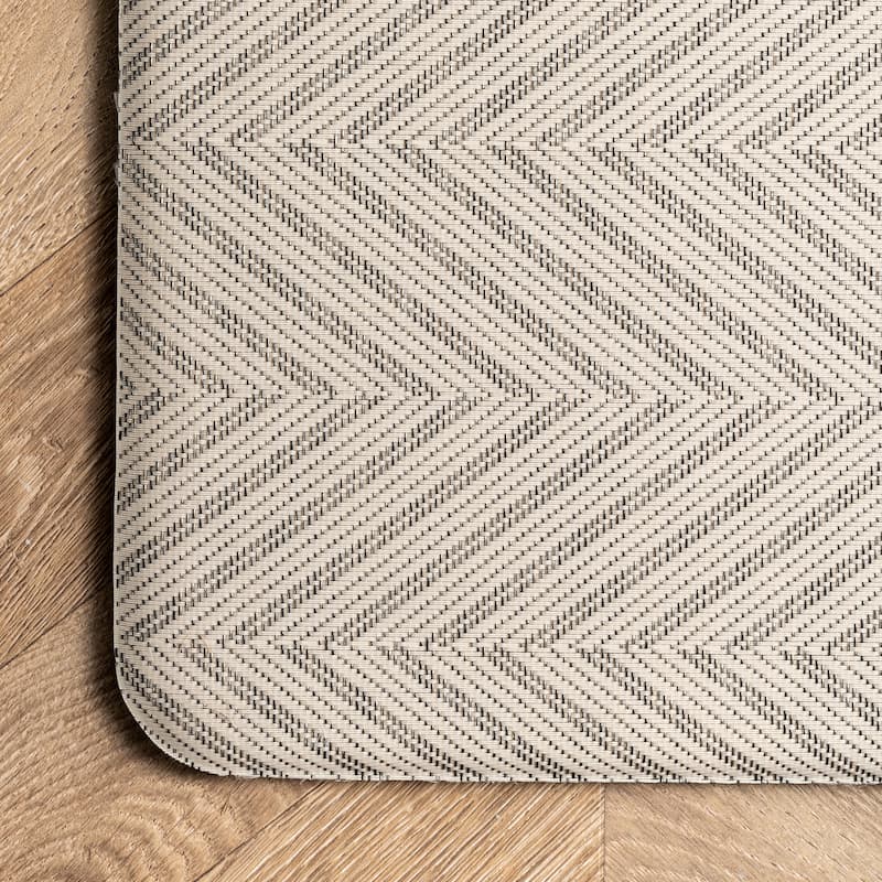 Nuloom Casual Herringbone Anti Fatigue Kitchen or Laundry Room Comfort Mat