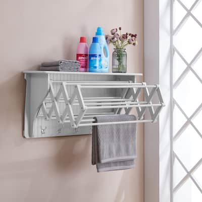 Danya B. Wall Mounted Retractable Accordion Drying Rack