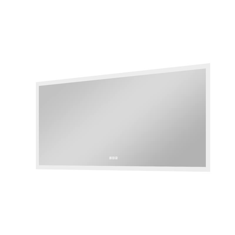 Wall Mounted Bathroom Frameless With Back/Front Light LED Mirror,Anti-fog