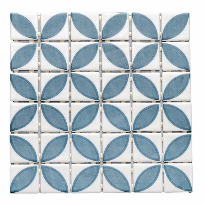 The Tile Life Eterna Lily 2x2 Glass Floor & Backsplash Wall Tile