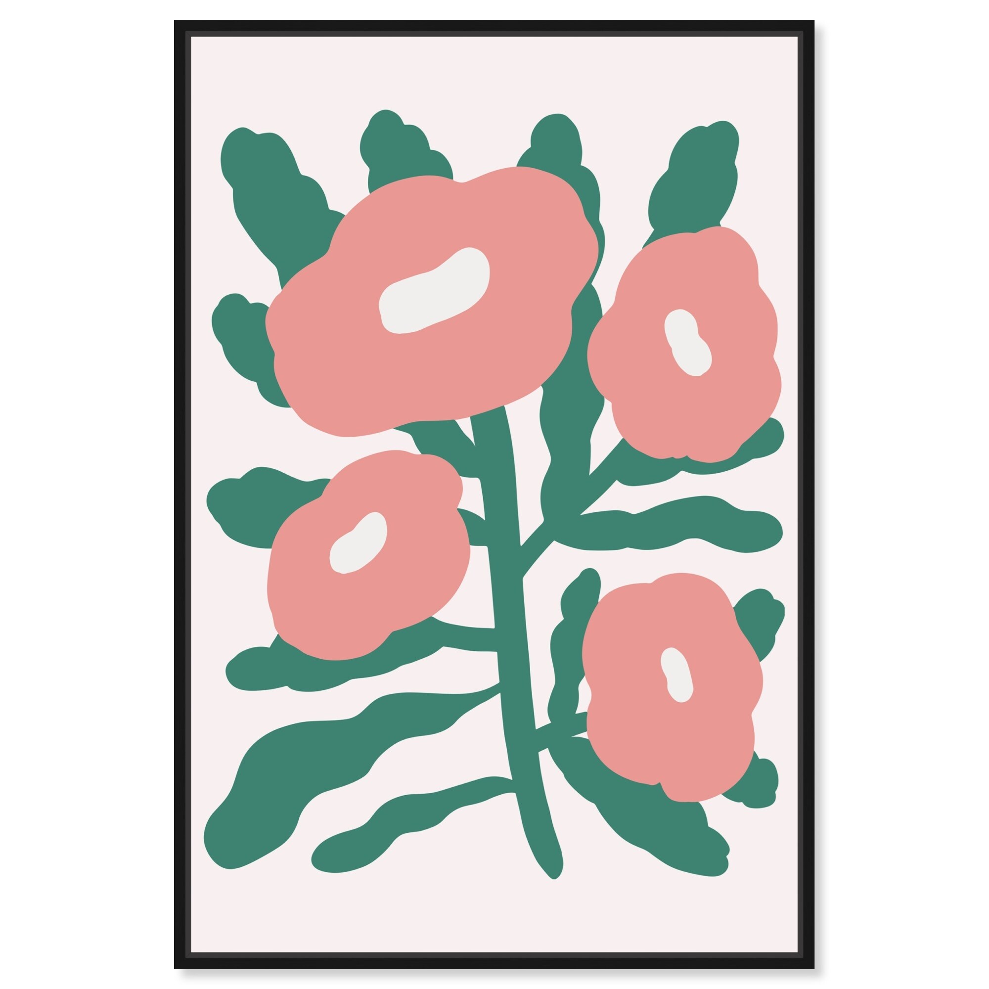 Theres Blush Flowers Canvas Boho Colorful Wall Art by Art Remedy