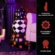 preview thumbnail 2 of 11, Haunted Hill Farm 2.4-Ft. Designer Polka Dot Checkerboard Pumpkin Stack Halloween Decoration