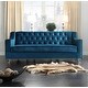 preview thumbnail 1 of 4, Chic Home Berry Velvet Round Acrylic Feet Sofa, Blue