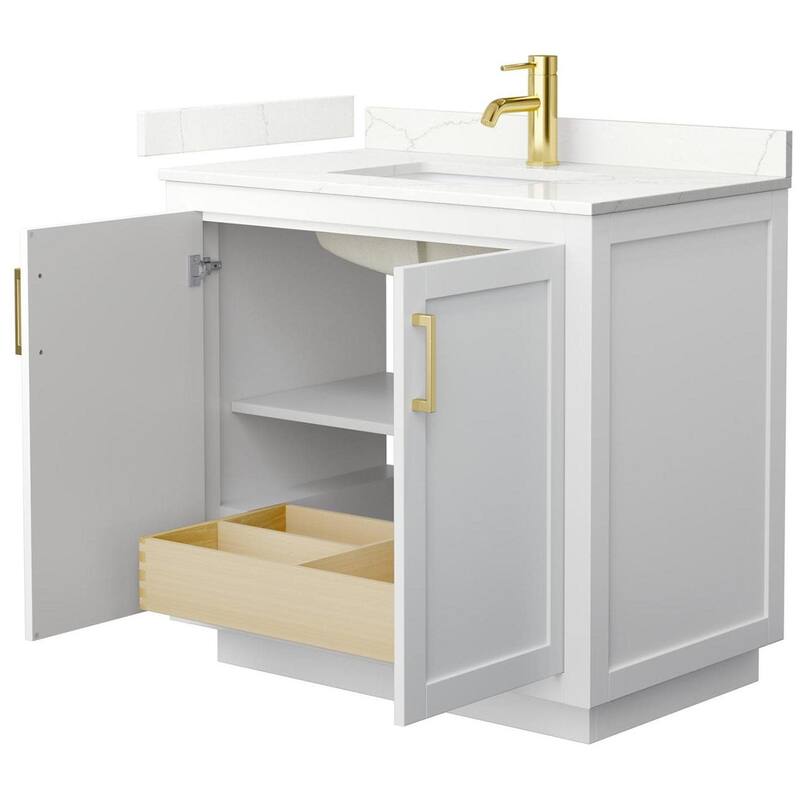 Wyndham Collection WCF292936S-QTZ-UNSMXX Miranda 36" Free Standing