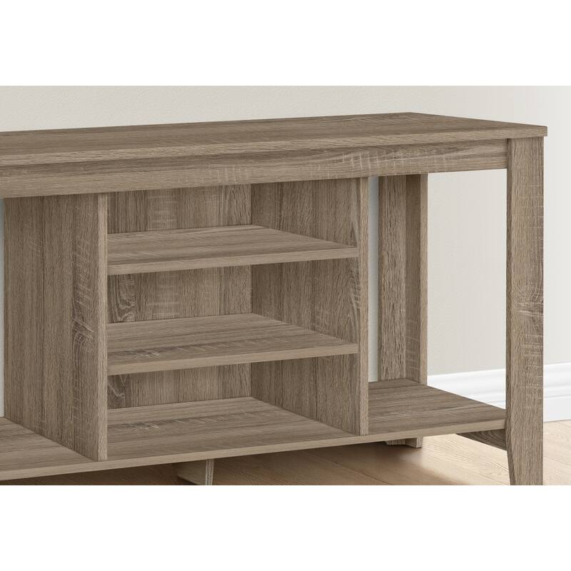 47.75" Contemporary TV Stand with Adjustable Shelves & Wire Management, Space-Saving Design