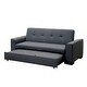 preview thumbnail 12 of 13, Furniture of America City Contemporary Grey Linen Fabric Futon Sofa