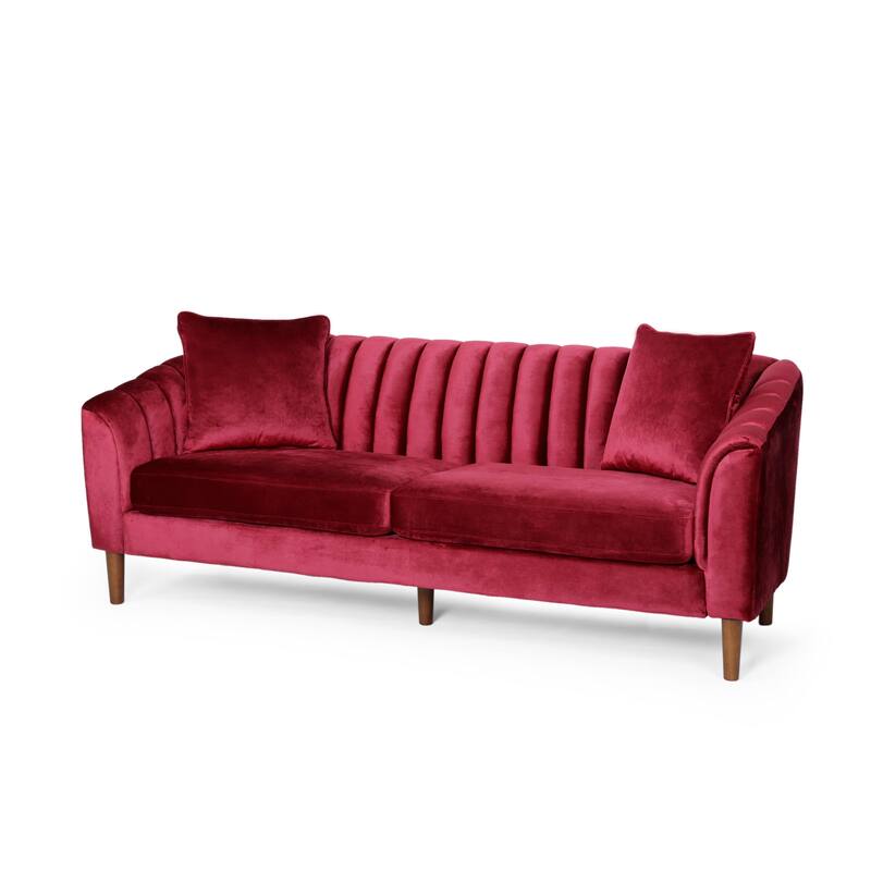 Ansonia Contemporary Velvet 3-seat Sofa by Christopher Knight Home