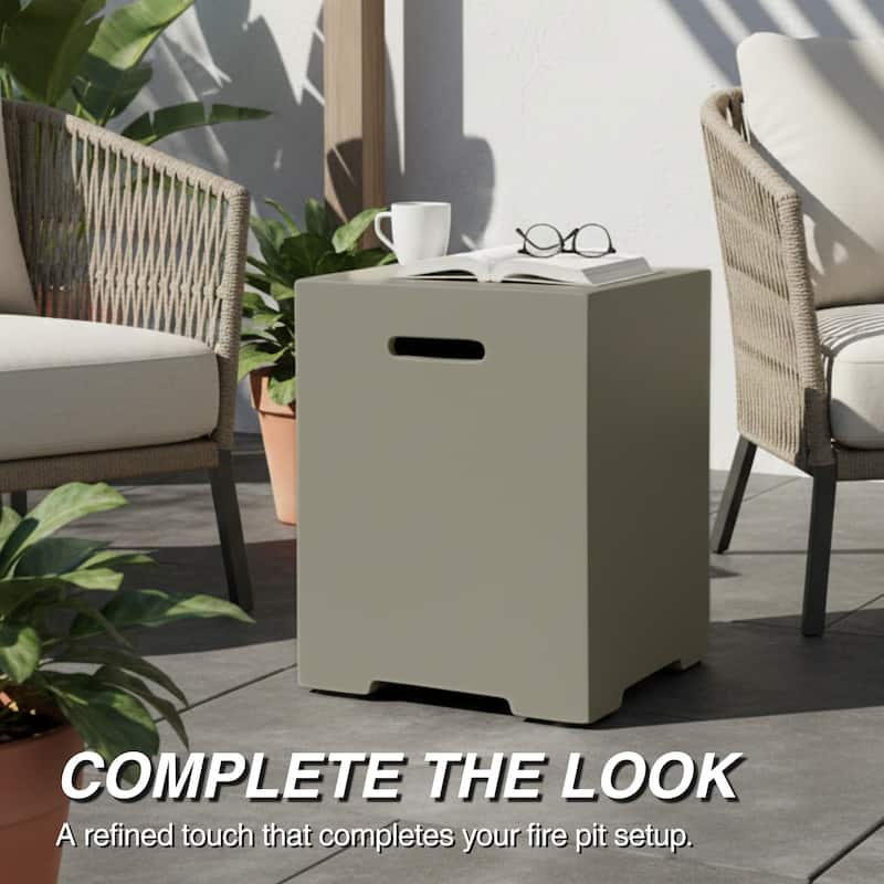 GDFStudio - 16" Outdoor 20LB Propane Tank Cover for Gas Fire Pits