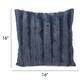 Cheer Collection Solid Color Faux Fur Throw Pillows (Set of 2) - 16 x 16 - Blue