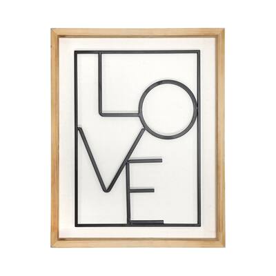 Stratton Home Decor Modern LOVE Wall Art - 16.00 X 1.38 X 20.00