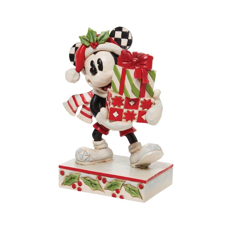 Dept 56 Mickey with Stacked Presents Christmas Figure