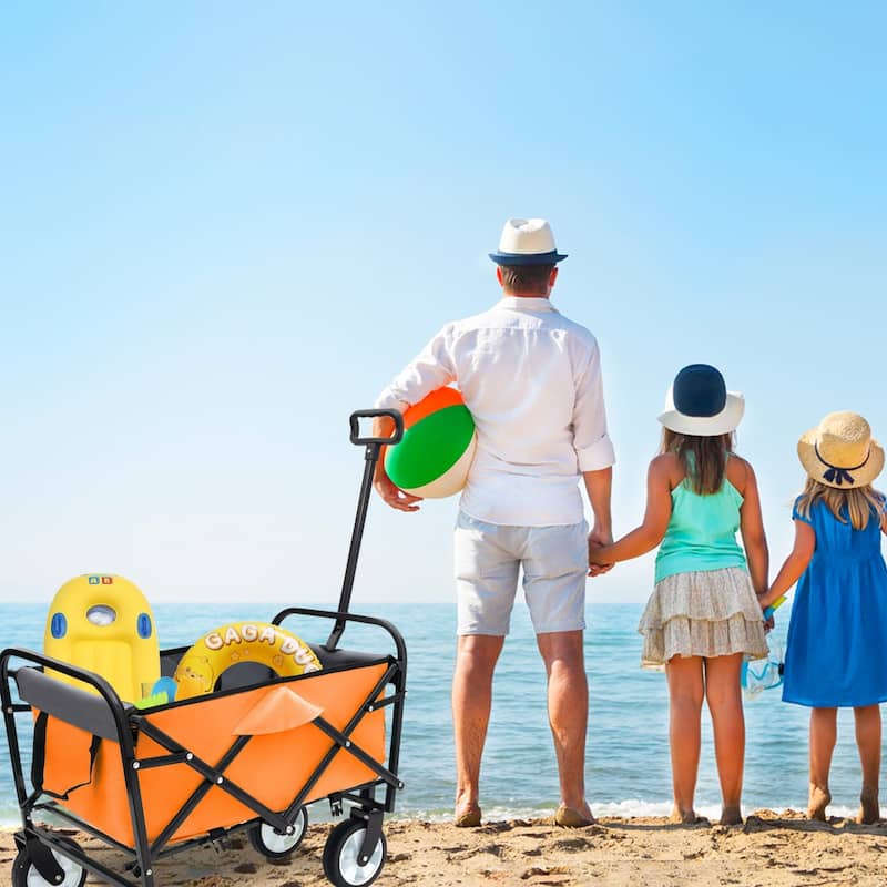 225 lb Collapsible Wagon Cart with Strapping System
