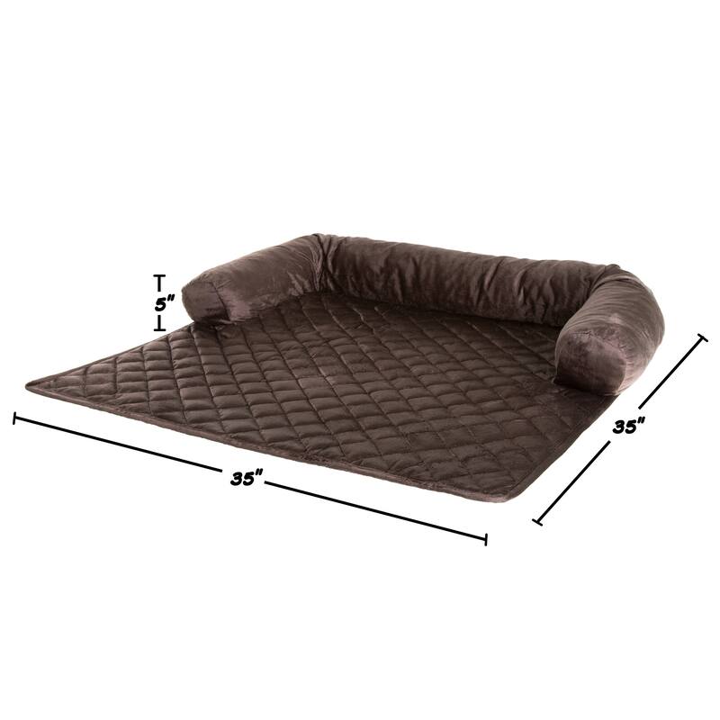 PETMAKER Couch Cover with Memory Foam Bolster for Dogs