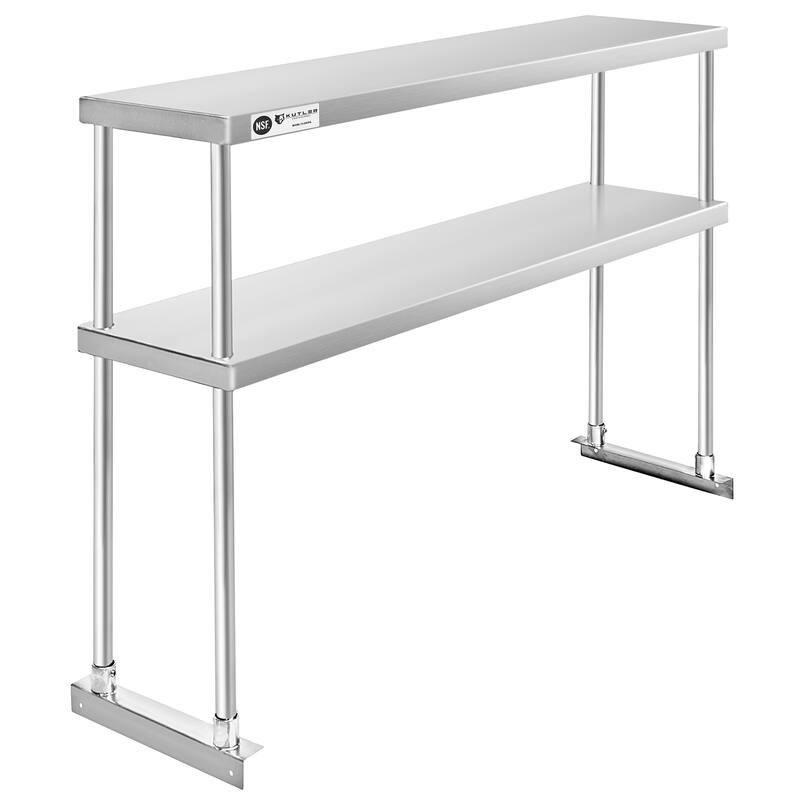 Stainless Steel Double Overshelves for Prep and Work Tables
