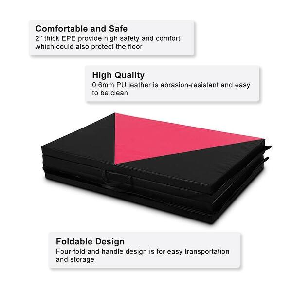 Shop Costway 4 X10 X2 Gymnastics Yoga Mat Folding Panel Thick