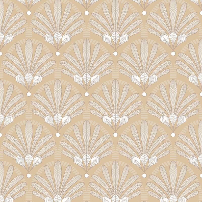 Veer Decor Art Deco Wallpaper. - N/A - Beige