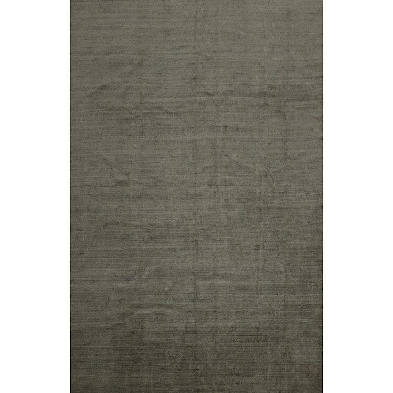 Hand Knotted Oriental 100% Wool Carpet Modern All-Over Greys & Charcoal Gabbeh Area Rug - 14' 2'' X 11' 4''