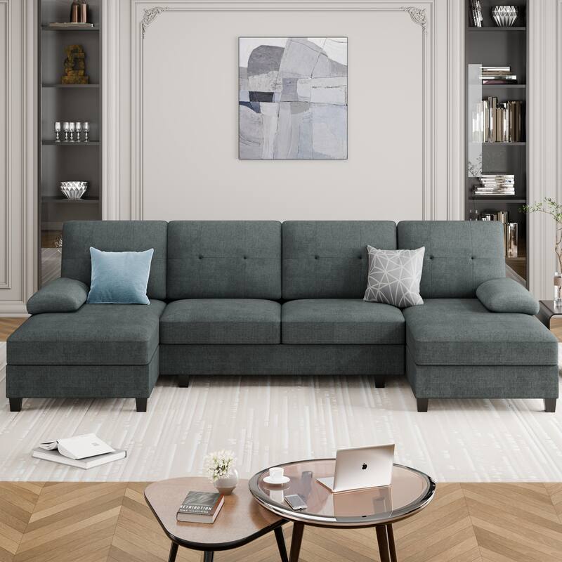 Futzca 106.3'' Sectional Sofa Couches for Living Room