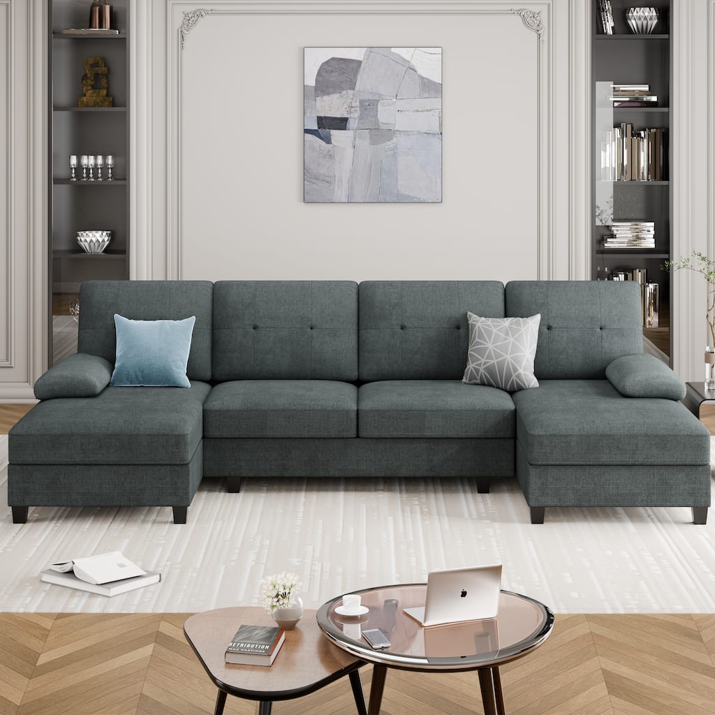 Futzca 106.3'' Sectional Sofa Couches for Living Room