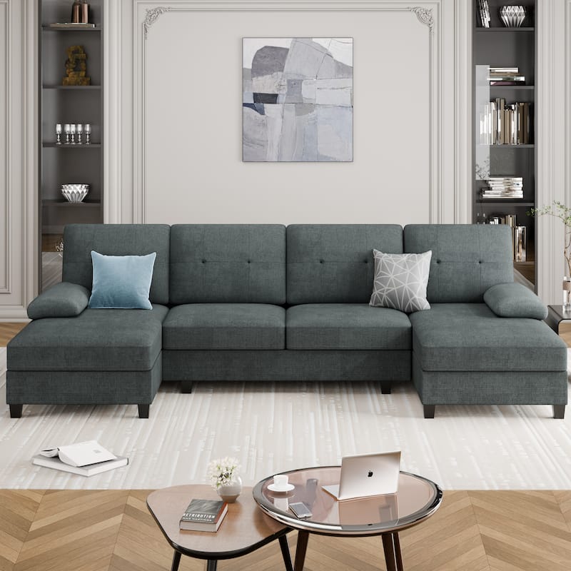 Sectional Sofa Couches for Living Room - Grey