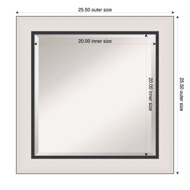 Ellie Beveled Framed Bathroom Vanity Wall Mirror - Ellie Silver Black - 26 x 26 in