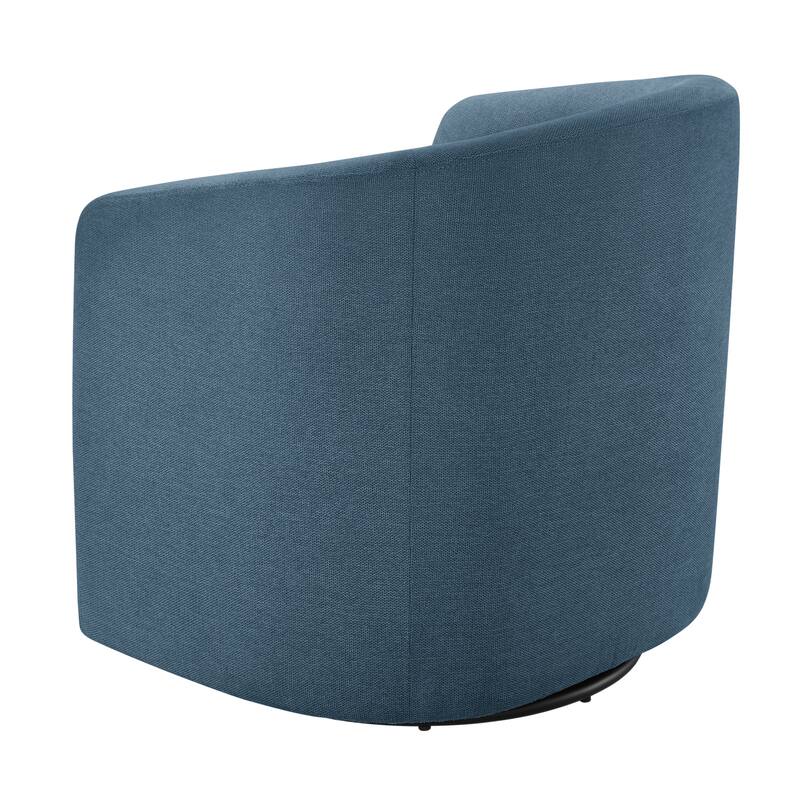 Leather Swivel Barrel Chair 30 Inch Compact 360 Degree