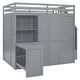 preview thumbnail 10 of 22, Multi-Functional Full Size Bunk Bed with Transformative Wardrobe Space, Integrated Workspace and Shelves, Space-saving