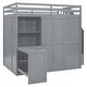 preview thumbnail 6 of 14, Versatile Full Size Bunk Bed with Wardrobe,Desk and Shelves