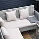 preview thumbnail 9 of 7, Outsunny 5-piece Modern Outdoor Grey PE Wicker Patio Furniture Set