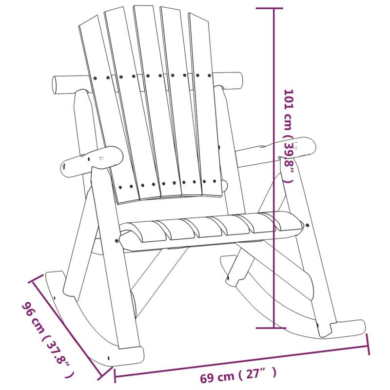 vidaXL Patio Furniture Set Outdoor Patio Lounge Set Chair Solid Wood Spruce