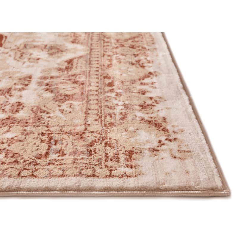 Well Woven Modern Distressed Vintage Medallion Area Rug - 7'10" x 10'6"