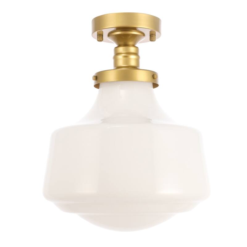 Copper Grove Limassol 1-light Frosted Glass Flush Mount
