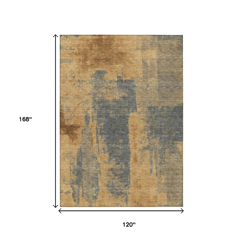 HomeRoots Abstract Transitional Rectangle Outdoor Rug