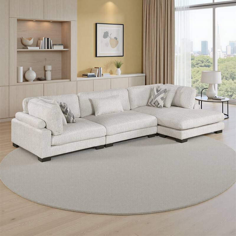 Fremont & Park Abbeville Microfiber 3-Piece Modular Sectional with Chaise