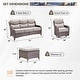 preview thumbnail 51 of 101, Outdoor Sofa with 6-Inch Thick Cushions Furniture for Porch