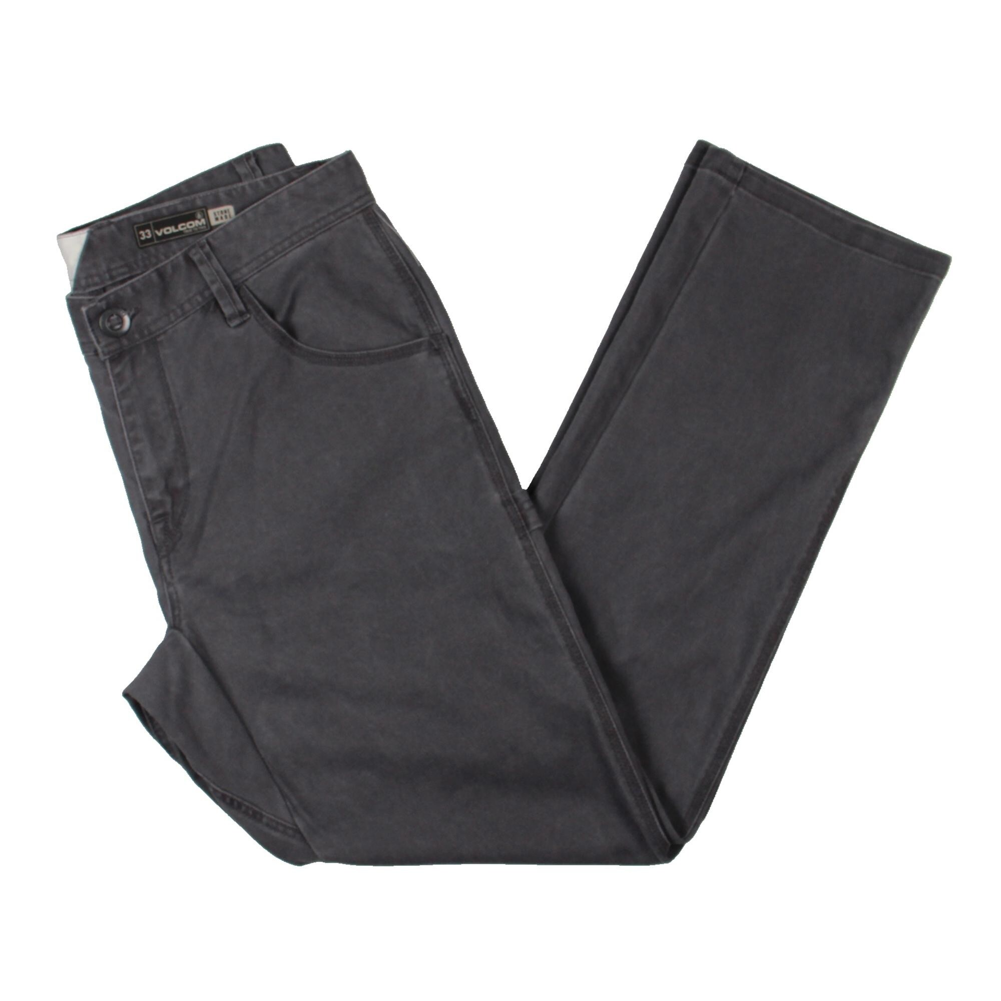 Shop Volcom Mens Whaler Cargo Jeans Chino Regular Fit Brown Gray