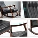 preview thumbnail 11 of 39, AVAWING Upholstered Rocking Chair Modern High Back Armchair