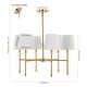 preview thumbnail 11 of 10, Honeycomb 27" 6-Light Mid-Century Modern Iron LED Chandelier, Brass Gold by JONATHAN Y