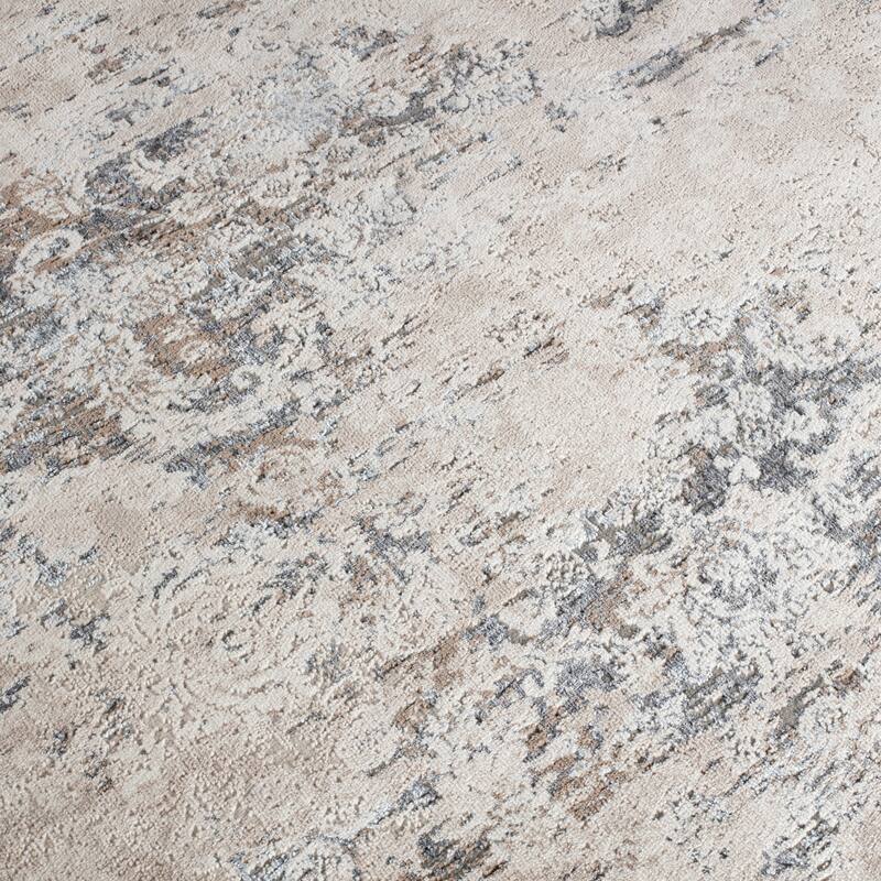Omari Collection Blue/Cream/Brown Oriental Traditional Area Rug