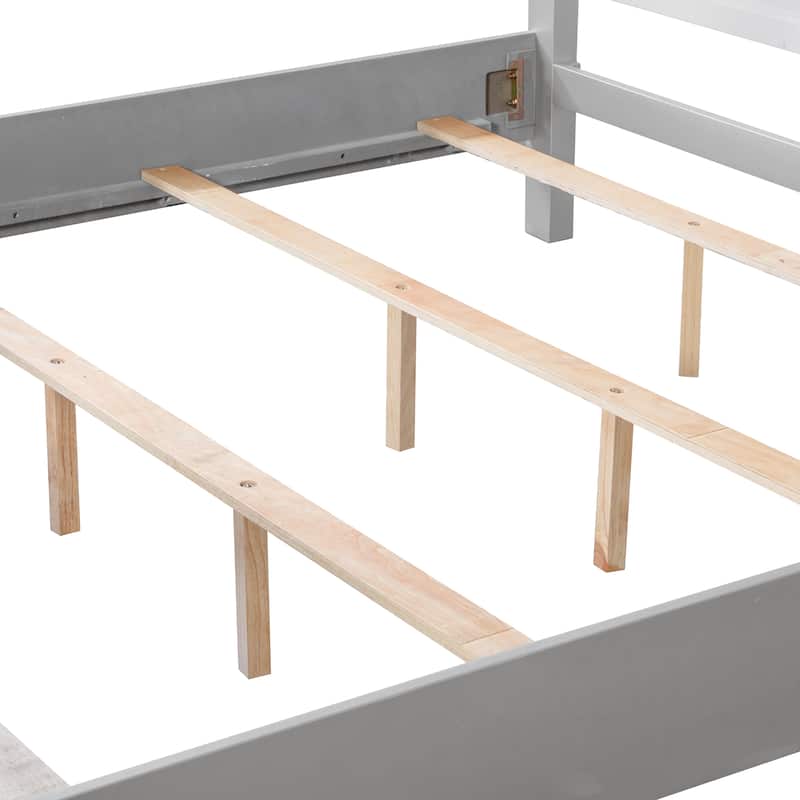 Furniture of America Seabliss Glam Solid Wood Fabric Upholstered Platform Bed
