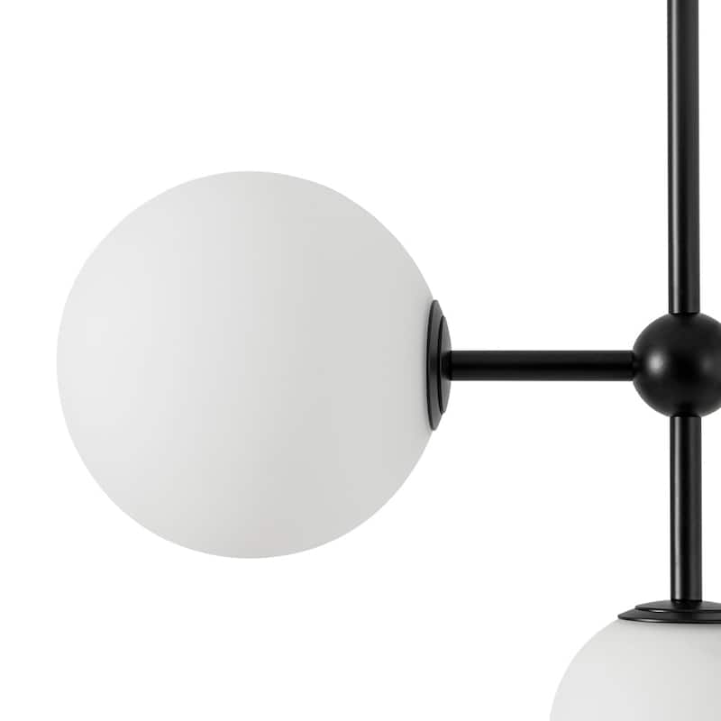 Grand Tiered Frosted Glass Bubble Sputnik Dimmable Entry Chandelier